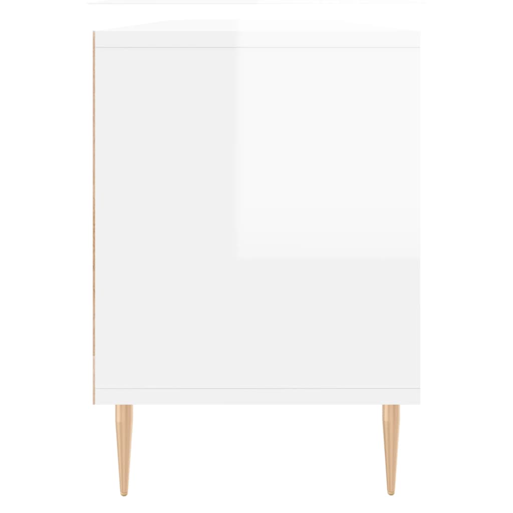 Móvel de TV 150x30x44,5 cm derivados madeira branco brilhante