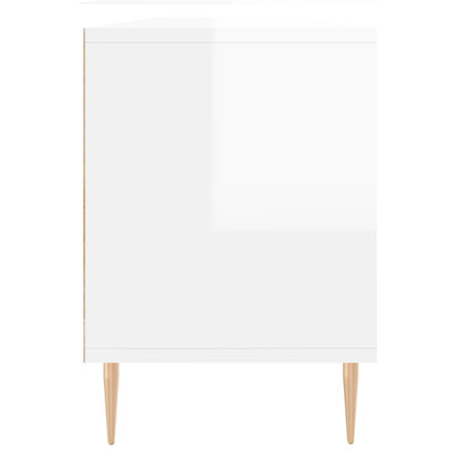 Móvel de TV 150x30x44,5 cm derivados madeira branco brilhante