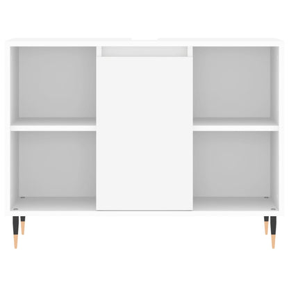 Armário de casa de banho 80x33x60 cm derivados madeira branco