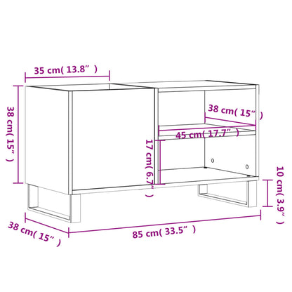 Armário para discos 85x38x48 cm derivados de madeira branco