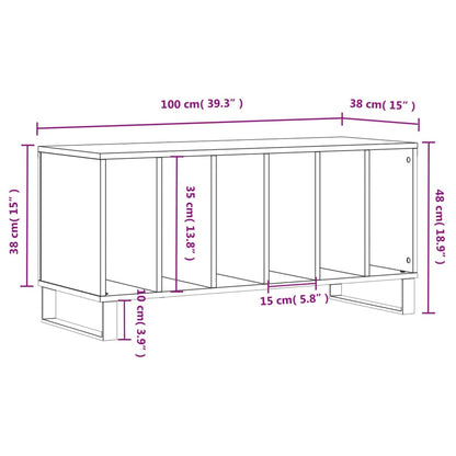 Armário para discos 100x38x48 cm derivados de madeira branco