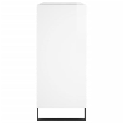 Armário p/ discos 84,5x38x89 cm deriv. madeira branco brilhante