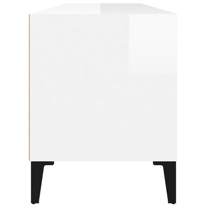 Móvel p/ TV 100x34,5x44,5 cm derivados madeira branco brilhante