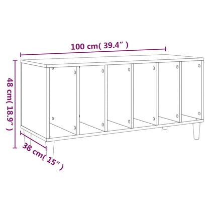 Armário para discos 100x38x48 cm derivados de madeira branco