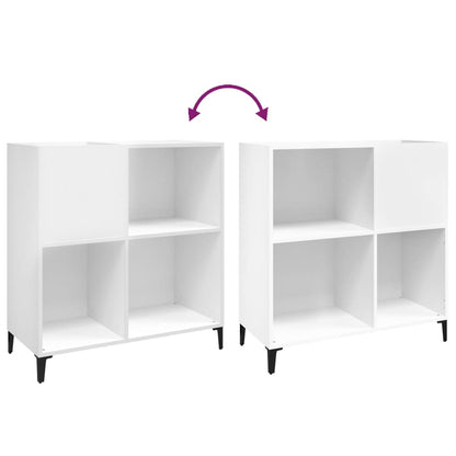 Armário para discos 84,5x38x89 cm derivados de madeira branco