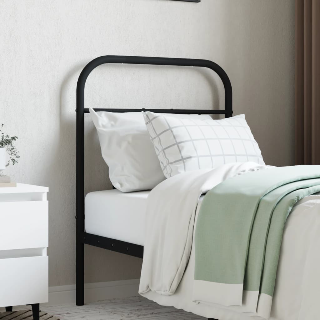 Cabeceira de cama 75 cm metal preto