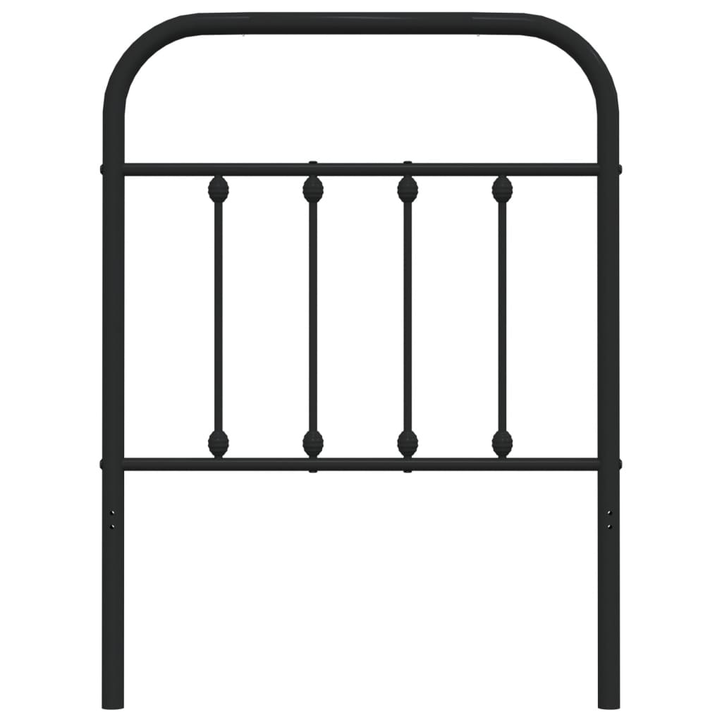 Cabeceira de cama 75 cm metal preto