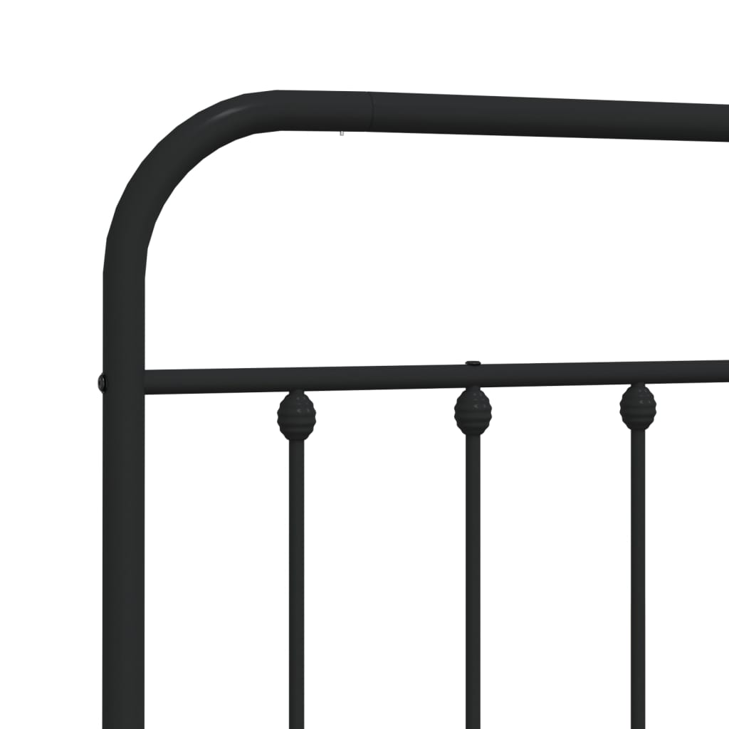 Cabeceira de cama 75 cm metal preto