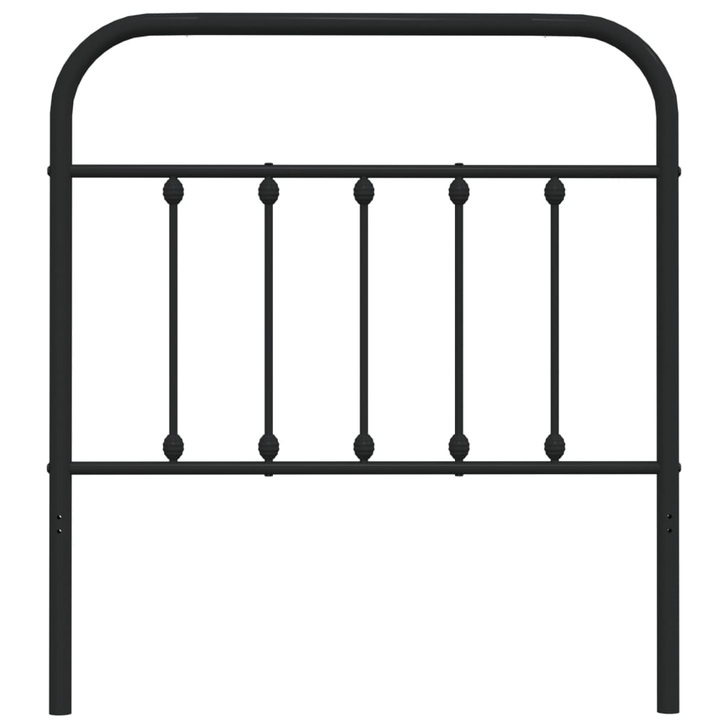 Cabeceira de cama 90 cm metal preto