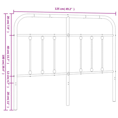 Cabeceira de cama 120 cm metal preto