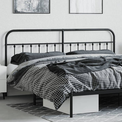 Cabeceira de cama 193 cm metal preto