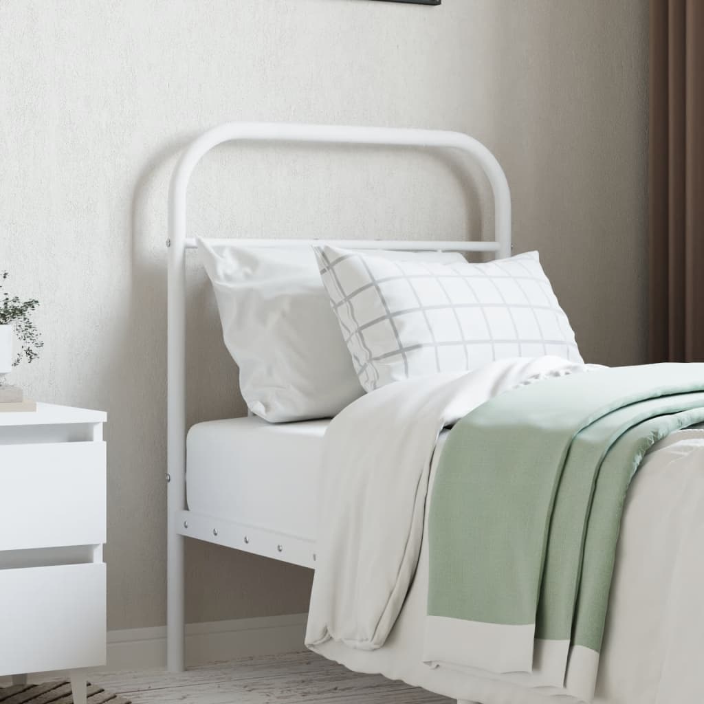 Cabeceira de cama 75 cm metal branco