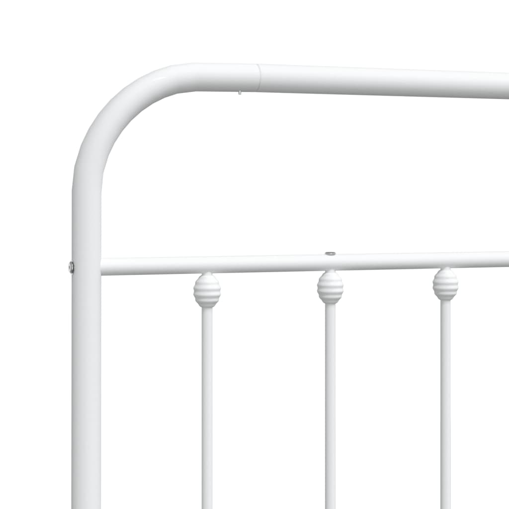 Cabeceira de cama 75 cm metal branco