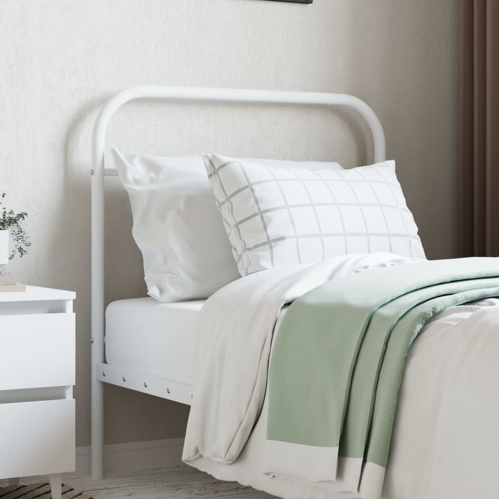 Cabeceira de cama 80 cm metal branco