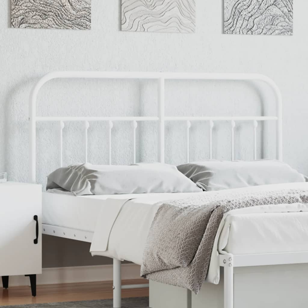 Cabeceira de cama 140 cm metal branco