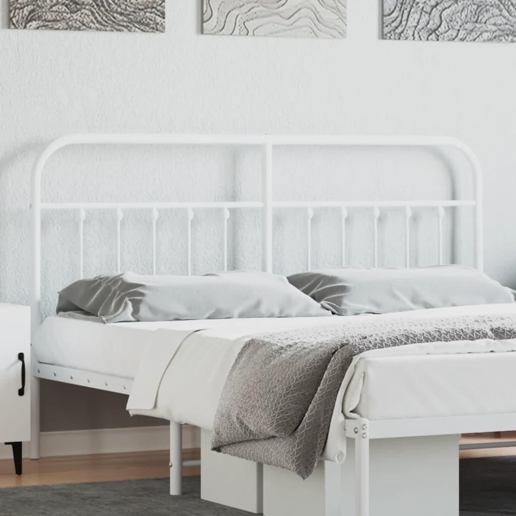 Cabeceira de cama 180 cm metal branco