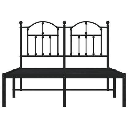 Estrutura de cama com cabeceira 120x190 cm metal preto