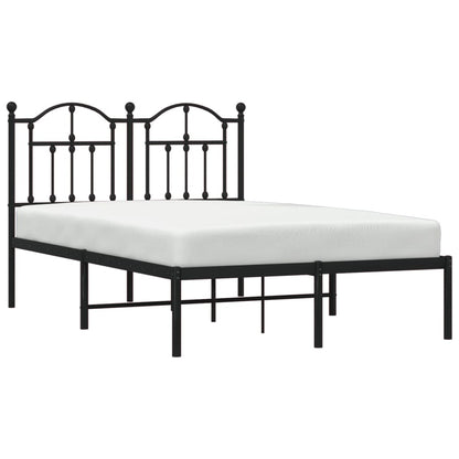 Estrutura de cama com cabeceira 120x200 cm metal preto