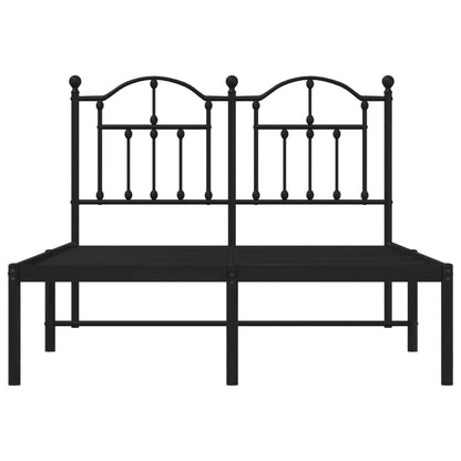 Estrutura de cama com cabeceira 120x200 cm metal preto