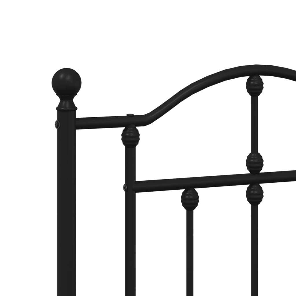 Cabeceira de cama 120 cm metal preto