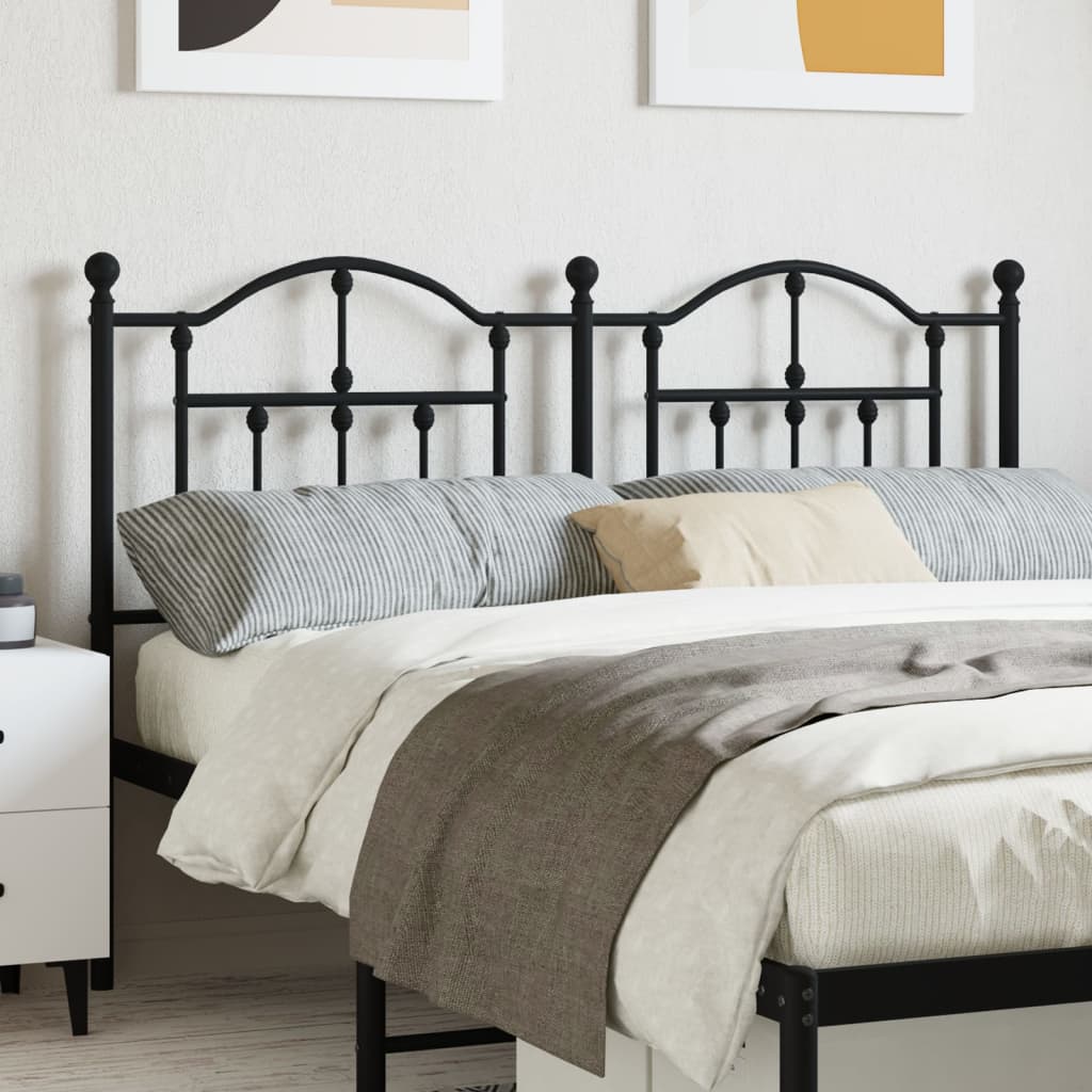 Cabeceira de cama 150 cm metal preto