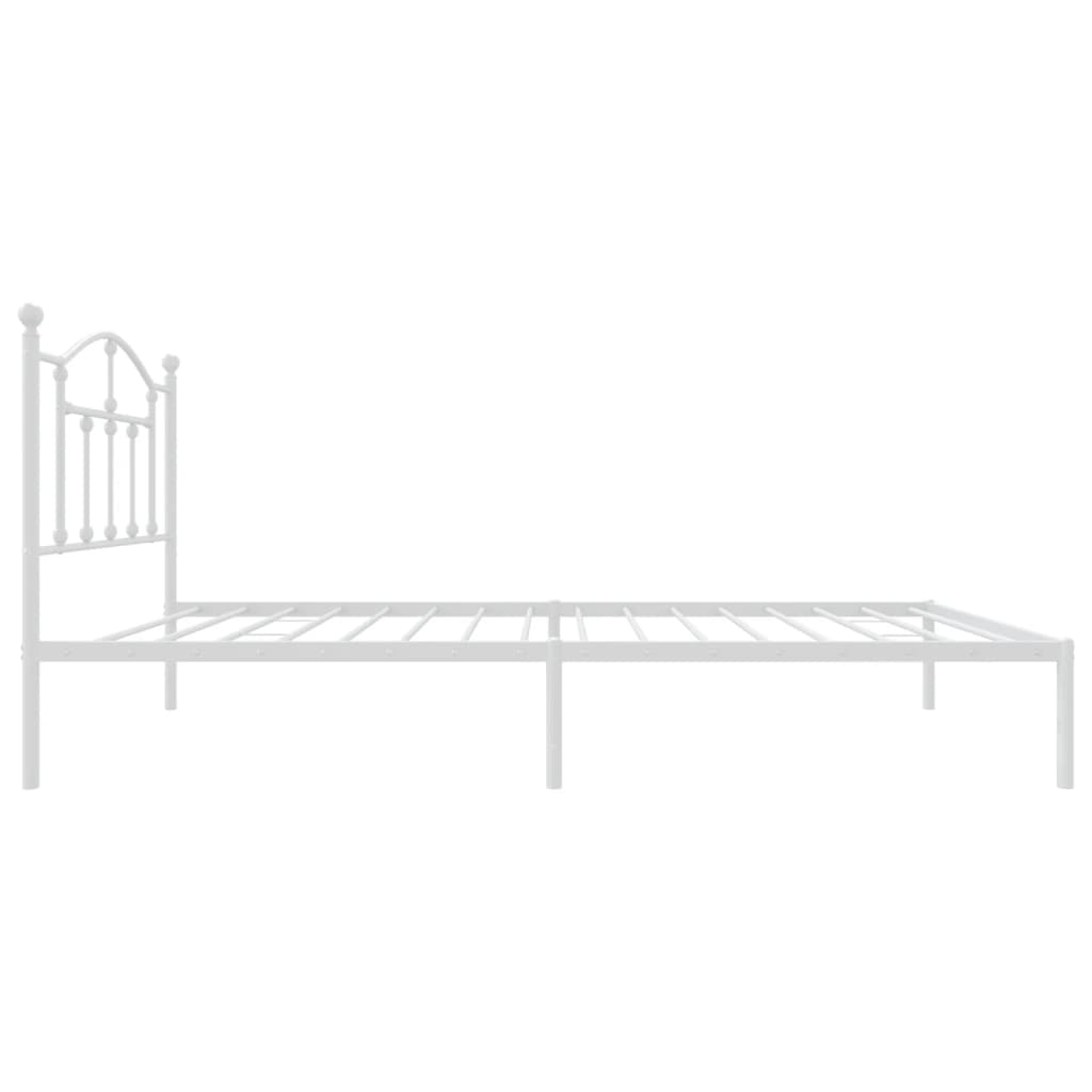 Estrutura de cama com cabeceira 80x200 cm metal branco