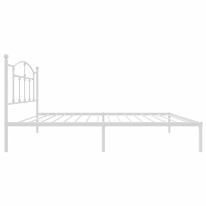 Estrutura de cama com cabeceira 100x190 cm metal branco