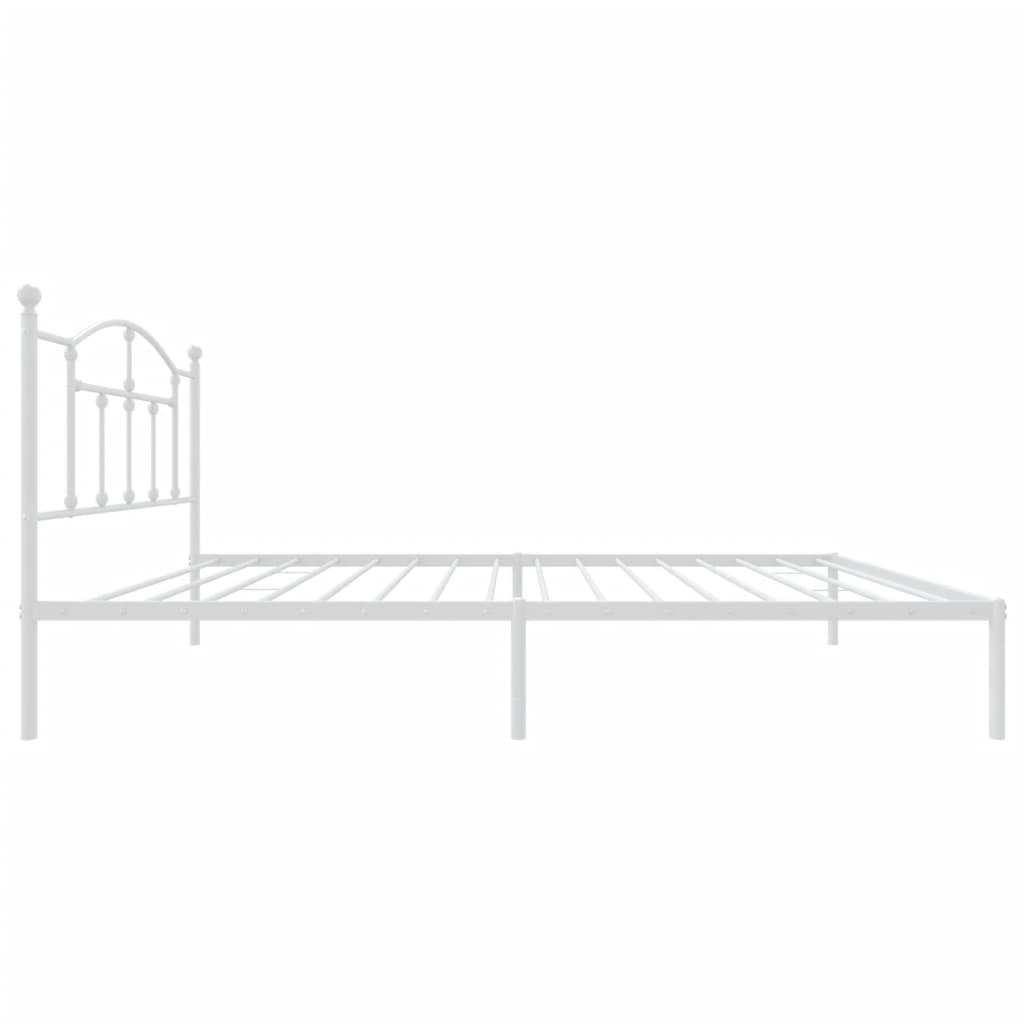 Estrutura de cama em metal com cabeceira 107x203 cm branco