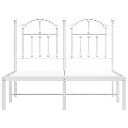 Estrutura de cama com cabeceira 120x200 cm metal branco