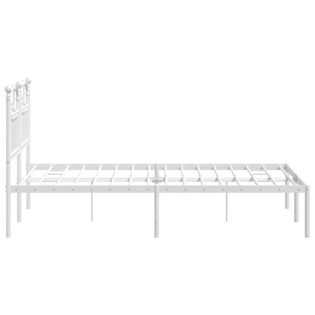 Estrutura de cama com cabeceira 120x200 cm metal branco