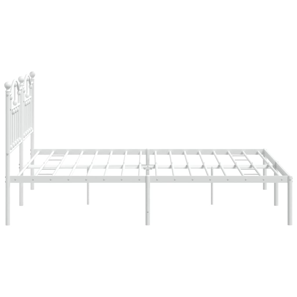 Estrutura de cama com cabeceira 180x200 cm metal branco