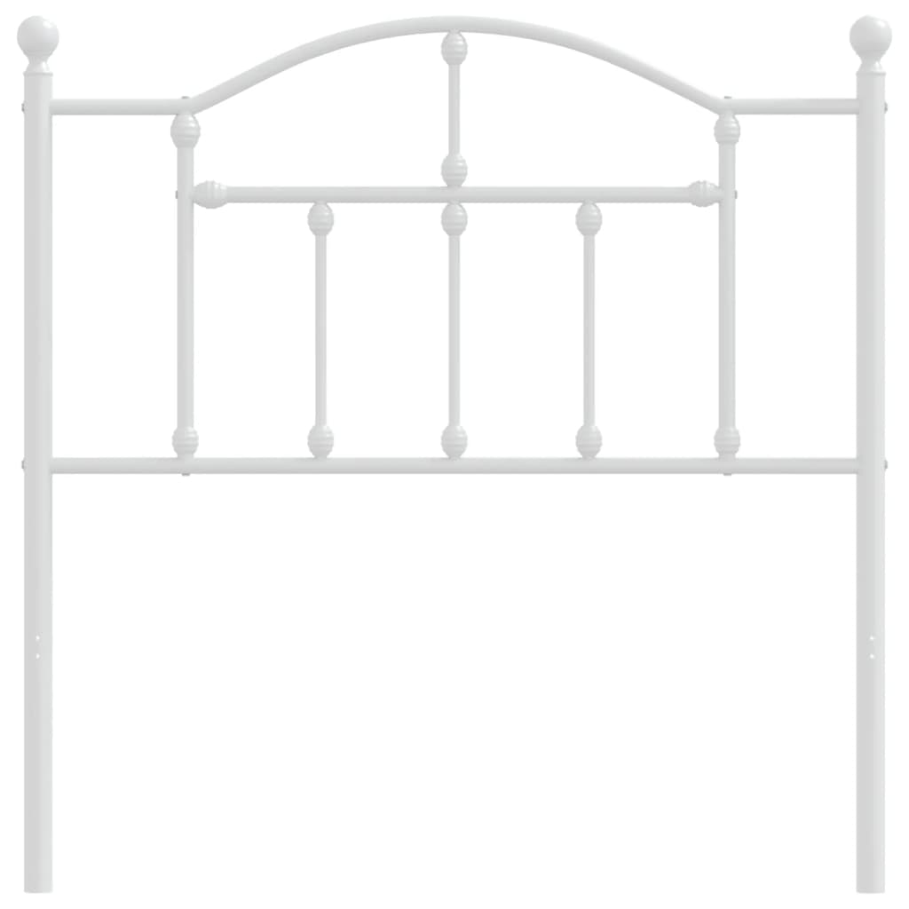 Cabeceira de cama 90 cm metal branco