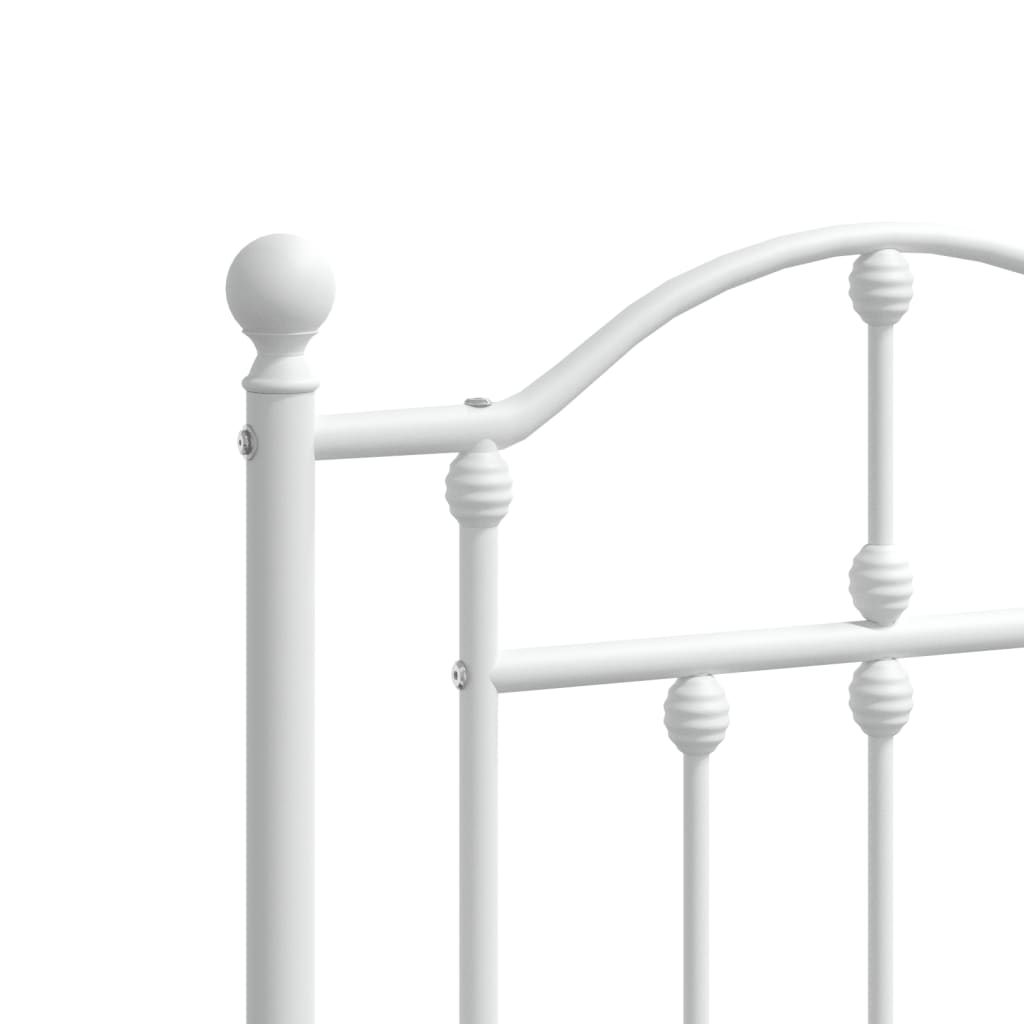 Cabeceira de cama 120 cm metal branco