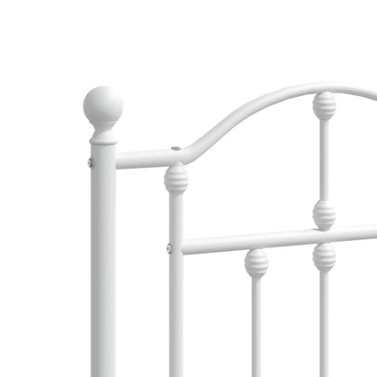 Cabeceira de cama 120 cm metal branco