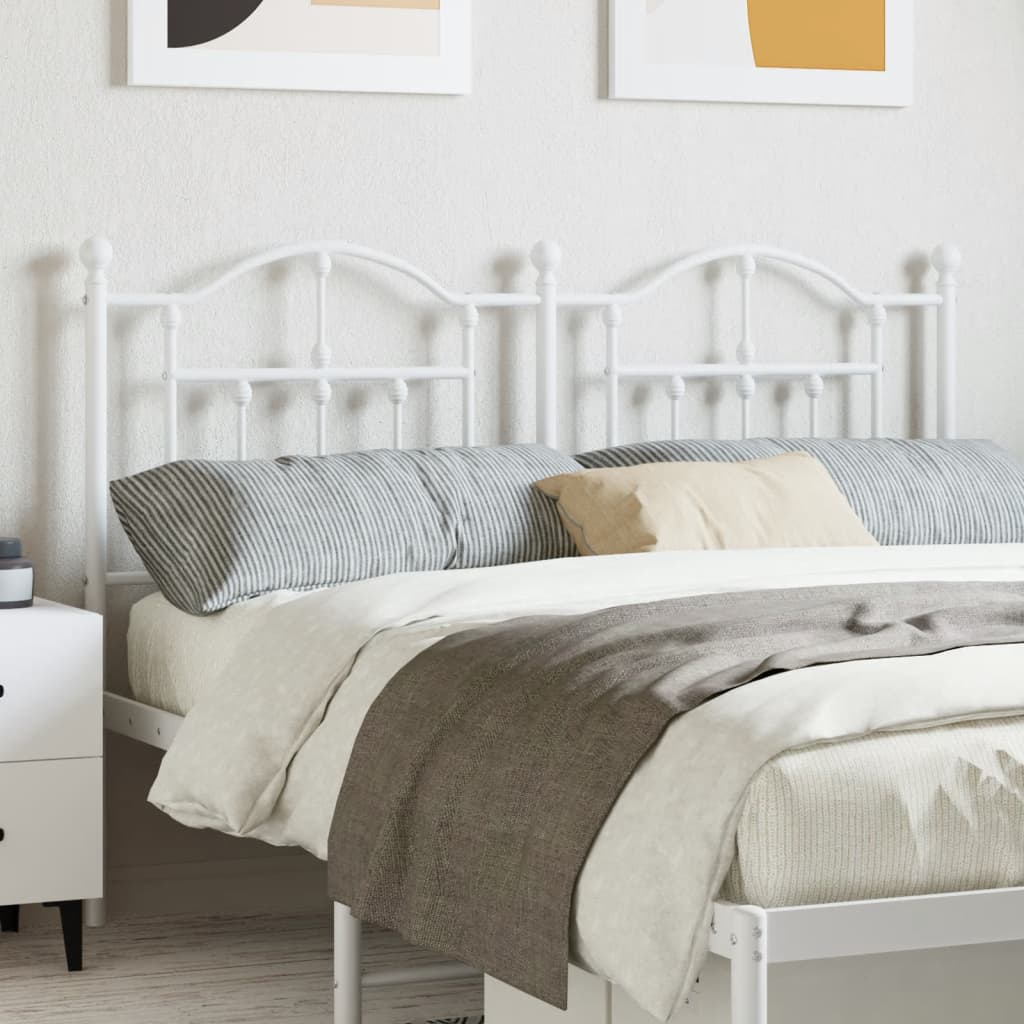 Cabeceira de cama 140 cm metal branco