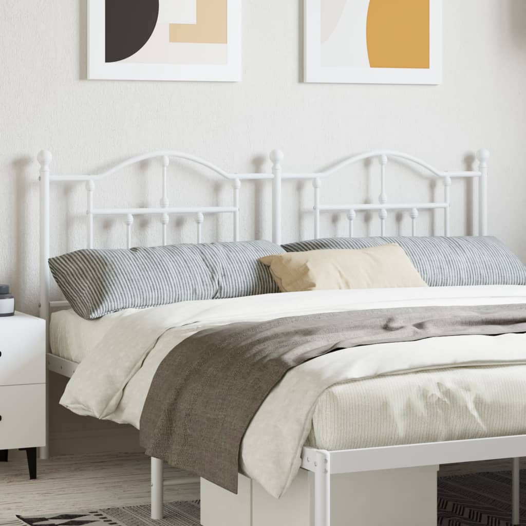 Cabeceira de cama 160 cm metal branco