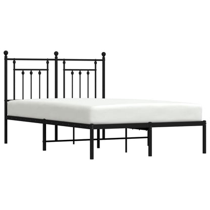 Estrutura de cama com cabeceira 120x190 cm metal preto