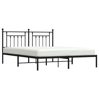 Estrutura de cama com cabeceira 183x213 cm metal preto