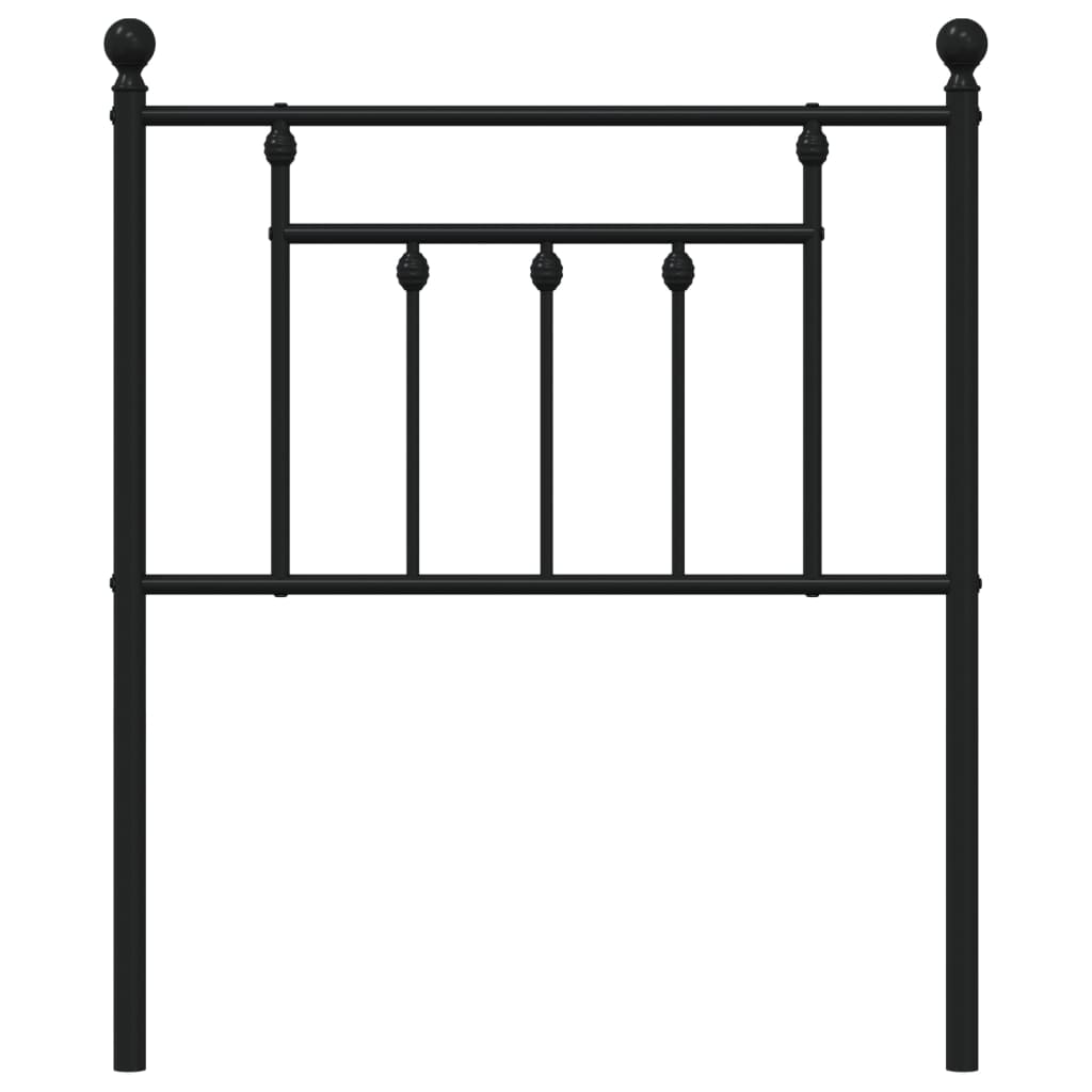 Cabeceira de cama 75 cm metal preto