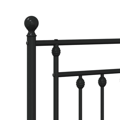 Cabeceira de cama 75 cm metal preto