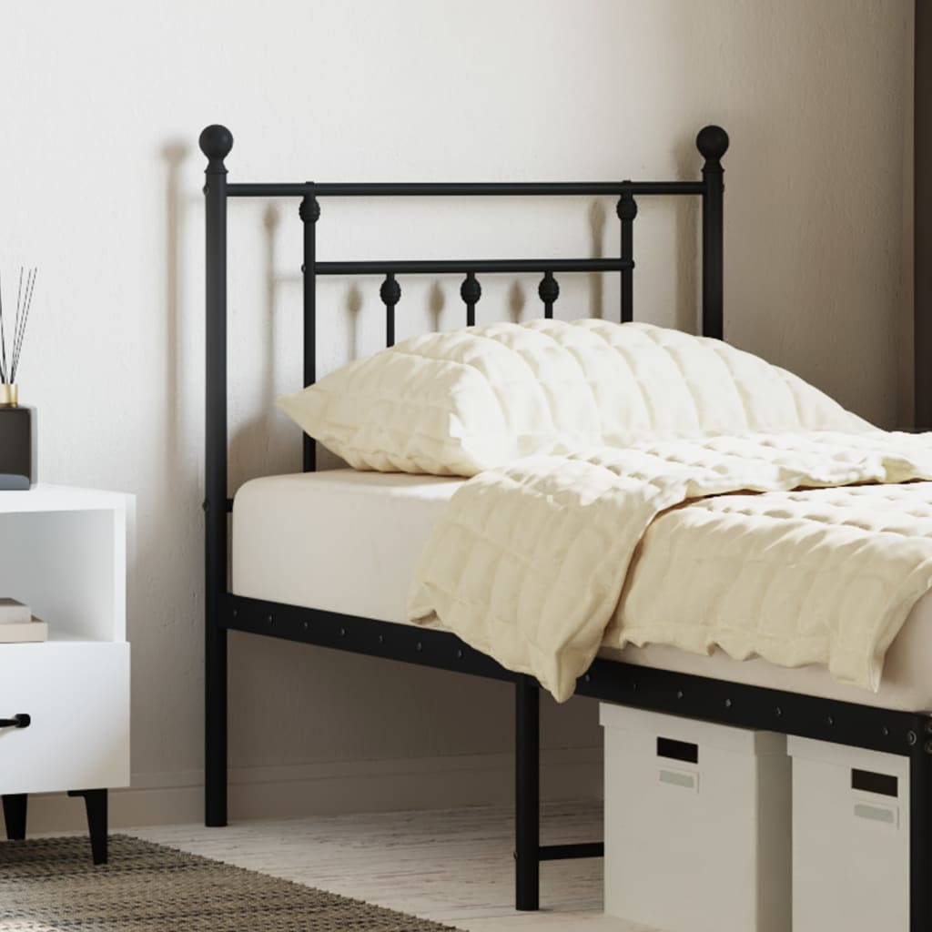 Cabeceira de cama 75 cm metal preto