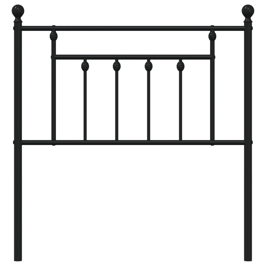 Cabeceira de cama 80 cm metal preto