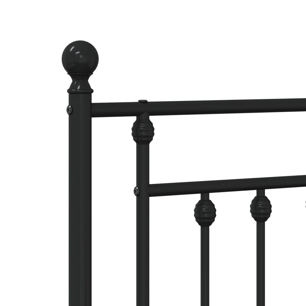 Cabeceira de cama 80 cm metal preto