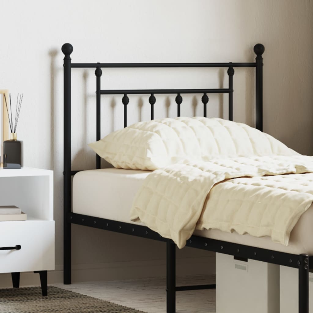 Cabeceira de cama 80 cm metal preto