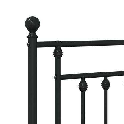 Cabeceira de cama 120 cm metal preto