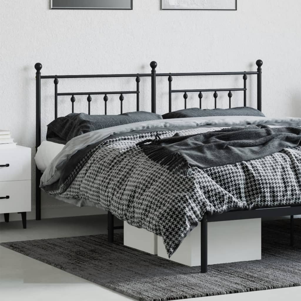 Cabeceira de cama 160 cm metal preto