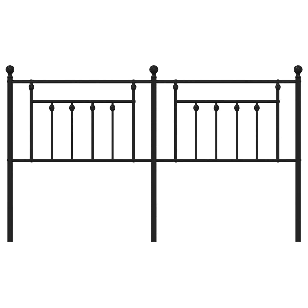 Cabeceira de cama 160 cm metal preto