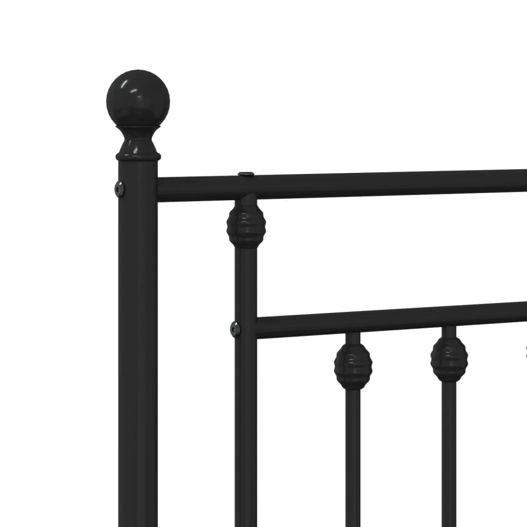 Cabeceira de cama 180 cm metal preto