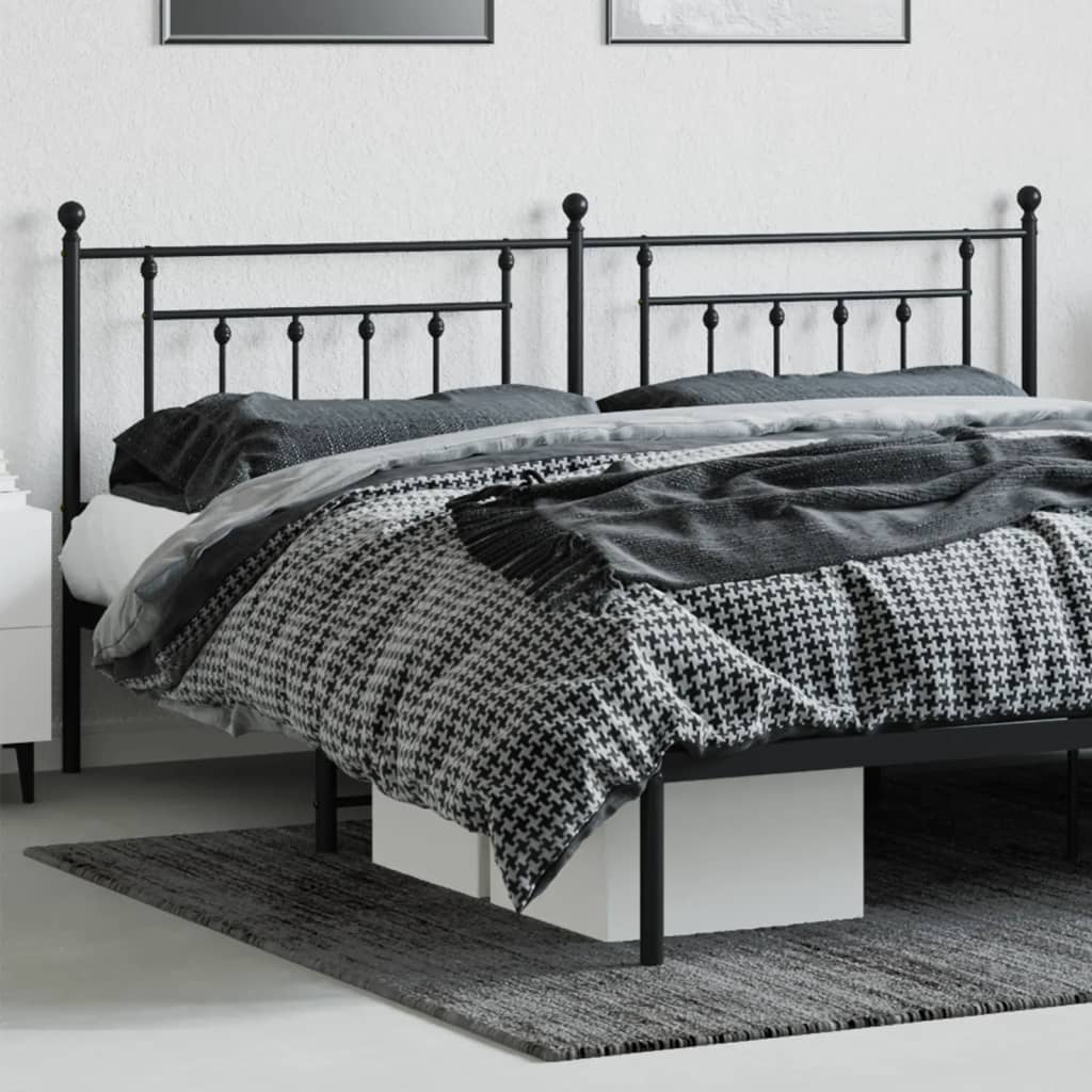 Cabeceira de cama 200 cm metal preto