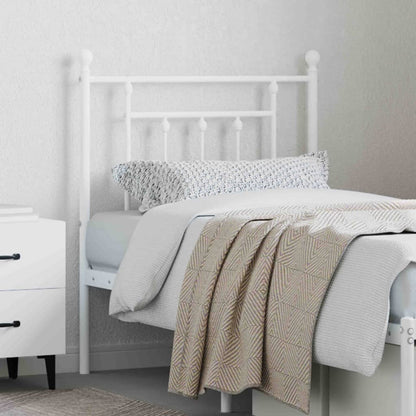 Cabeceira de cama 75 cm metal branco